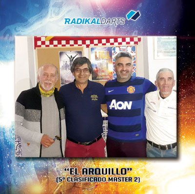 Equipo El Arquillo, 5º Clasificados de la Liga Online de Dardos RadikalDarts Master 2 2018-2019