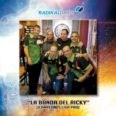 Equipo La Banda del Ricky, Campeones de la Liga Online de Dardos RadikalDarts 2018-2019