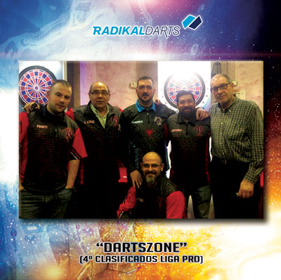 Equipo Dartszone, 4º Clasificados de la Liga Online de Dardos RadikalDarts 2018-2019