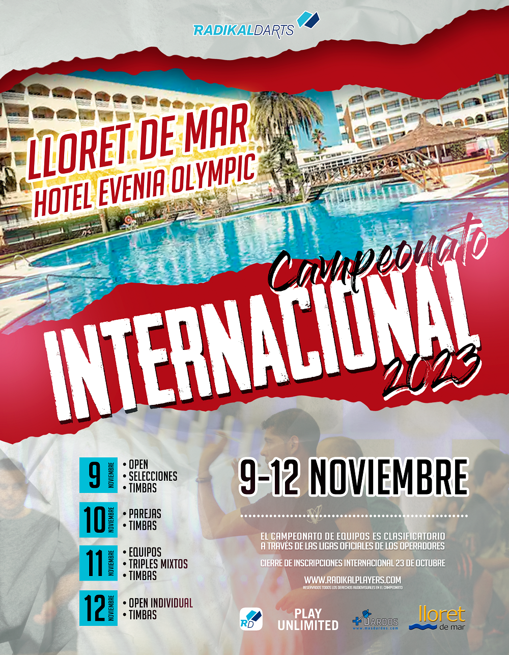 Campeonato Internacional de Dardos Radikal Darts 2023 Lloret de Mar